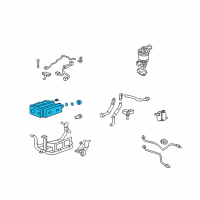 OEM 2008 Honda CR-V Canister Assembly Diagram - 17011-SWA-A01