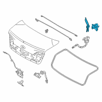 OEM 2014 Kia Cadenza Trunk Lid-Lock Cylinder Diagram - 812503RE00