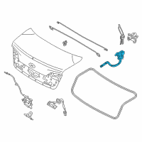 OEM 2015 Kia Cadenza Hinge Assembly-Trunk Lid Diagram - 792103R500