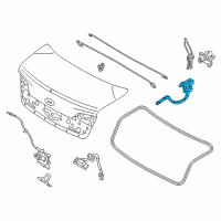 OEM Kia Cadenza Hinge Assembly-Trunk Lid Diagram - 792103R500