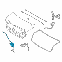 OEM Kia Cadenza Trunk Lid Latch Assembly Diagram - 812303R000