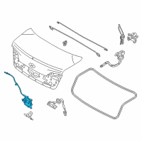 OEM Kia Trunk Lid Latch Assembly Diagram - 812303R000