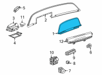 OEM 2022 Cadillac Escalade ESV Instrument Cluster Diagram - 85118043