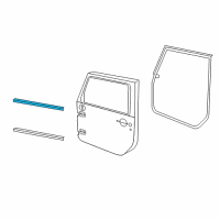 OEM 2010 Jeep Wrangler WEATHERSTRIP-Door Belt Inner Diagram - 55395715AB
