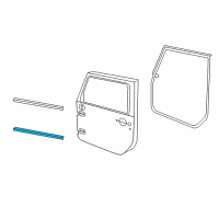 OEM 2014 Jeep Wrangler WEATHERSTRIP-Door Belt Outer Diagram - 55395268AD