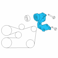 OEM Lexus Tensioner Assy, V-Ribbed Belt Diagram - 16620-31070