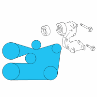 OEM Lexus Fan & Alternator V Belt Diagram - 90916-02703