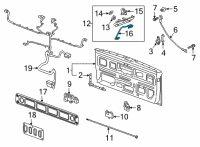 OEM Chevrolet Silverado 3500 HD SWITCH ASM-L/GATE EXTR REL *PAINT TO MAT Diagram - 84758465