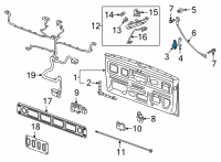 OEM 2020 Chevrolet Silverado 3500 HD Hinge Diagram - 23388847