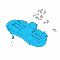 OEM Infiniti EX35 Cushion Assembly Rear Seat Diagram - 88300-1BL0B