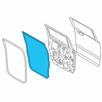 OEM 2022 Ford Ranger Door Weatherstrip Diagram - AB3Z-26253A10-B