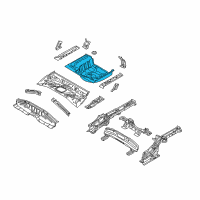 OEM Kia Rio Panel Assembly-Rear Floor Diagram - 65513H9000