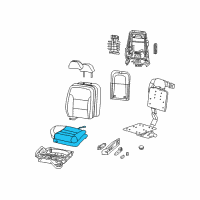 OEM 2002 Lincoln LS Seat Cushion Pad Diagram - YW4Z54632A22BA