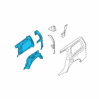 OEM 2004 Nissan Pathfinder Armada Wheel House - Rear, Inner RH Diagram - 76750-7S031