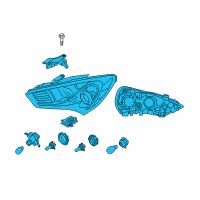 OEM 2016 Hyundai Genesis Coupe Headlamp Assembly, Right Diagram - 92102-2M530