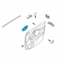 OEM Kia Niro Inside Door Handle Assembly, Right Diagram - 82620G5000