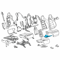 OEM Chevrolet Seat Cushion Heater Diagram - 22995571