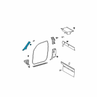 OEM 2019 Toyota Sequoia Weatherstrip Pillar Trim Diagram - 62210-0C050-B0