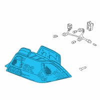 OEM 1998 Acura RL Lamp Unit, Passenger Side Tail Diagram - 33501-SZ3-A01