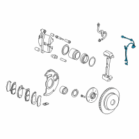 OEM 2002 Honda Civic Sensor Assembly, Right Front Diagram - 57450-S5D-013