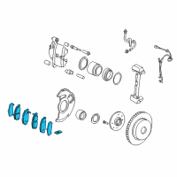 OEM 2005 Honda Civic Set, Pad Front Diagram - 45022-S5D-415