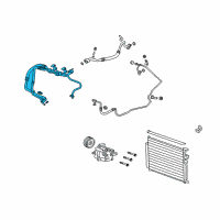 OEM Saturn Vue Hose Asm, A/C Compressor & Condenser Diagram - 19130479