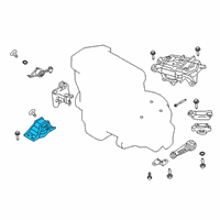 OEM Nissan Versa Engine Mounting Insulator , Front Diagram - 11210-EL01B