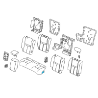 OEM 2017 Nissan Rogue Pad Assy-Cushion, Rear Seat Diagram - 88311-4BH1A