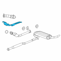 OEM 2008 Chevrolet Equinox Shield Asm-Catalytic Converter Heat Diagram - 25857032