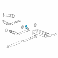 OEM 2008 Pontiac Torrent Plate Asm-Exhaust Mani Pipe Hanger Anchor Diagram - 21991184