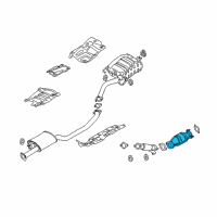 OEM 2012 Hyundai Santa Fe Catalytic Converter Assembly Diagram - 28950-2G380