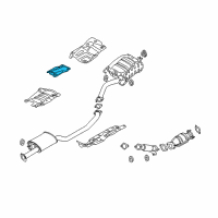 OEM 2012 Hyundai Santa Fe Protector-Heat Rear Diagram - 28795-1U000--DS