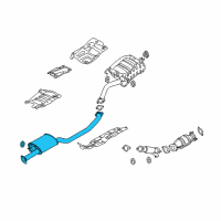 OEM Kia Sorento Center Exhaust Pipe Diagram - 286501U300