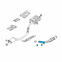 OEM 2011 Hyundai Santa Fe Front Exhaust Pipe Diagram - 28610-1U300