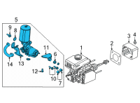 OEM Nissan Frontier Booster Assy-Brake, Hydraulic Diagram - 47210-EZ00B