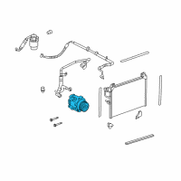 OEM 2009 GMC Envoy Compressor Assembly Diagram - 25825341