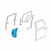 OEM 2013 Honda Ridgeline Regulator Assembly, Left Rear Door Power Diagram - 72750-SJC-A01