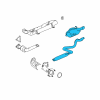 OEM 2008 Chevrolet HHR Exhaust Muffler Assembly (W/ Resonator, Exhaust & Tail Pipe Diagram - 25822185