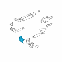 OEM 2008 Chevrolet HHR Shield-Turbo Exhaust Pipe Heat Diagram - 12600896