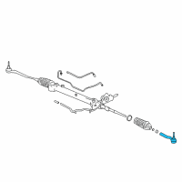 OEM 2004 Cadillac SRX Outer Tie Rod Diagram - 88957172