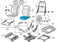 OEM 2017 Ram ProMaster 1500 Seat Cushion Foam Front Diagram - 68247602AA