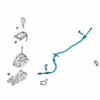 OEM Ford Shift Control Cable Diagram - DG9Z-7E395-L