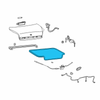 OEM 2000 Hyundai Sonata Weatherstrip-Trunk Lid Opening Diagram - 87321-38100