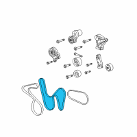 OEM 2013 Cadillac CTS Serpentine Belt Diagram - 12628027