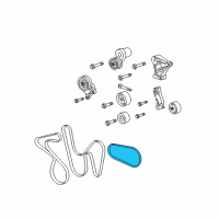 OEM 2012 Cadillac CTS AC Belt Diagram - 19180340