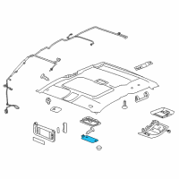 OEM 2007 GMC Yukon Dome Lamp Lens Diagram - 15853945