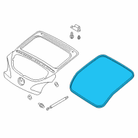 OEM Hyundai Veloster Weatherstrip-Tail Gate Opening Diagram - 87321-2V000