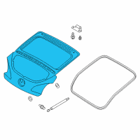 OEM 2014 Hyundai Veloster Panel Assembly-Tail Gate Diagram - 73700-2V014