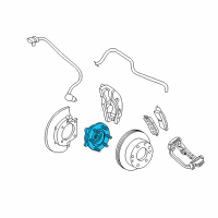 OEM 2000 GMC Yukon XL 2500 Front Wheel Bearing (W/ Wheel Speed Sensor) Diagram - 15719007