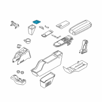 OEM 2005 Ford Ranger Armrest Latch Diagram - E9TZ-9806072-A